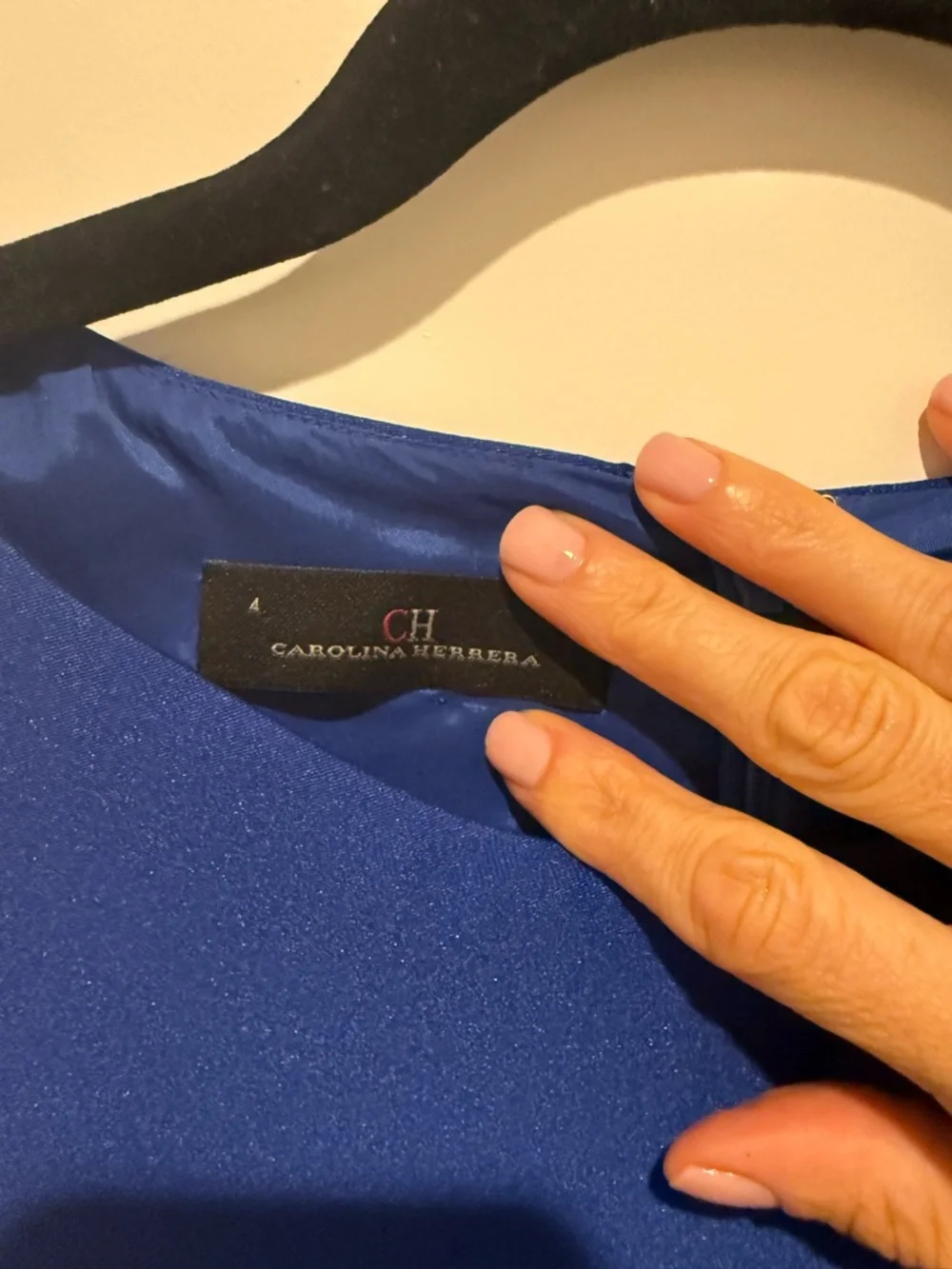 Carolina Herrera Sleek Boatneck Midi Dress in Cobalt - Picture 6 of 6